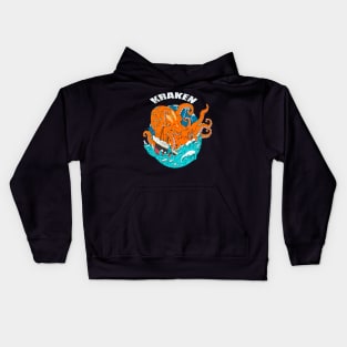 kraken attack Kids Hoodie